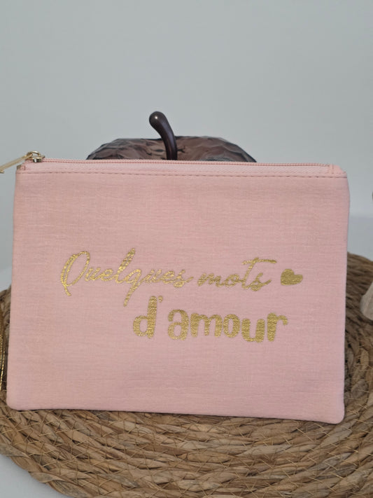 Nos Pochettes "Quelques Mots d'Amour" Rose