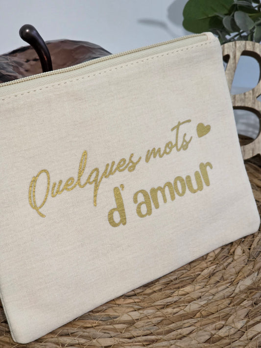 Nos Pochettes "Quelques Mots d'Amour" Beige