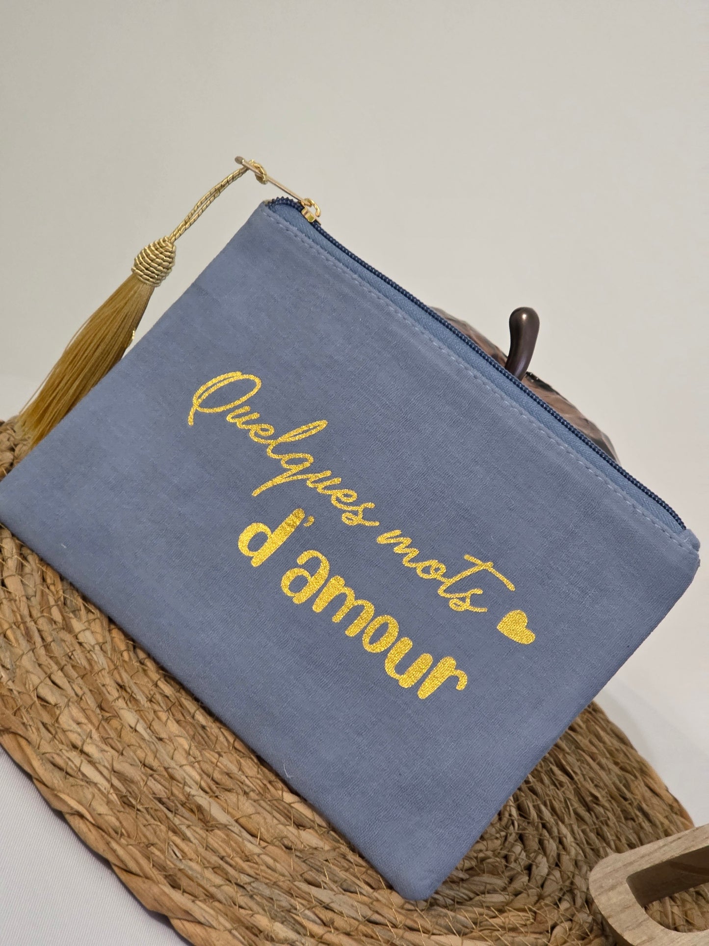 Nos Pochettes "Quelques Mots d'Amour" Bleu Jeans