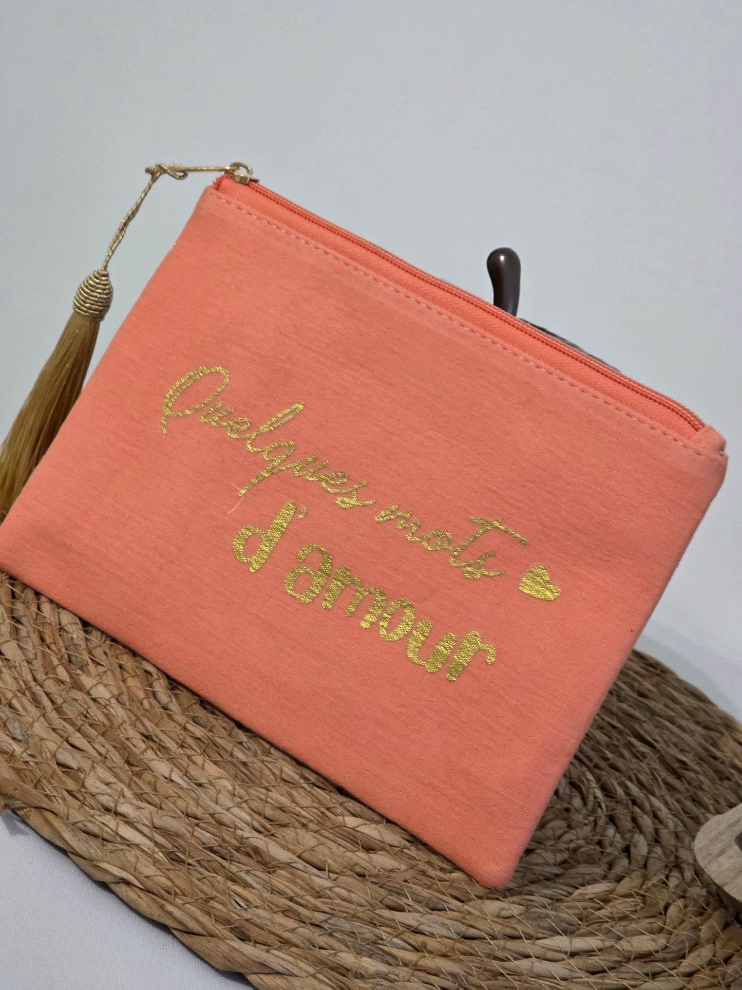 Nos Pochettes "Quelques Mots d'Amour" Corail