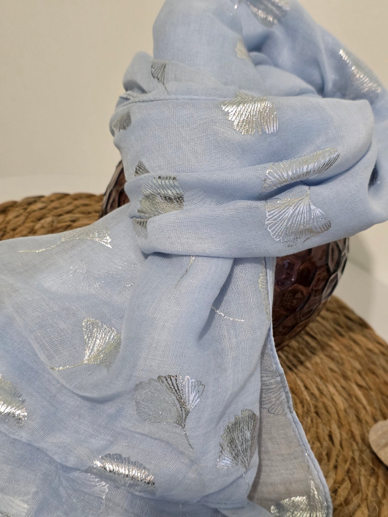 Foulard Femme Printanier Bleu Ciel