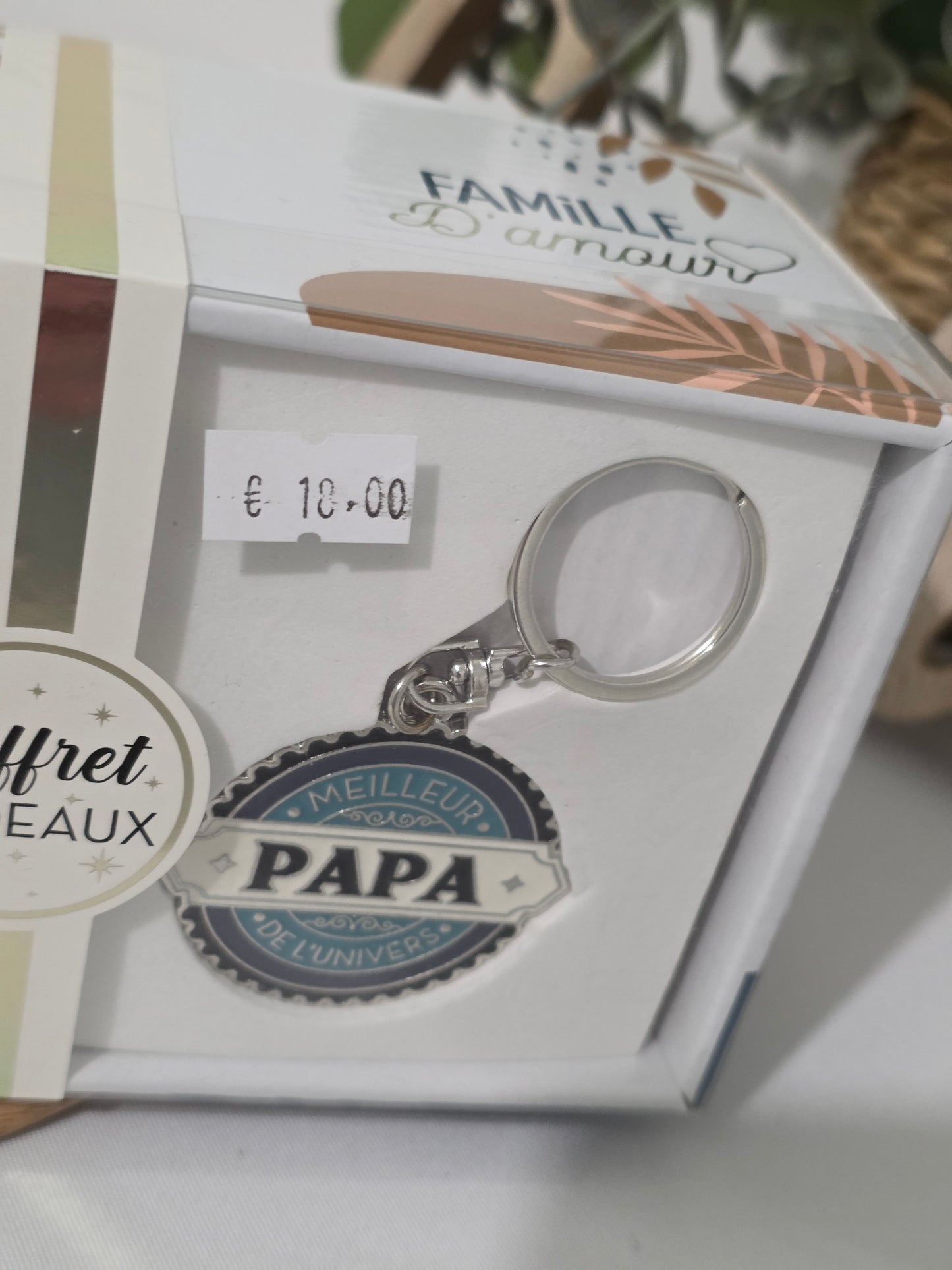 COFFRET MUG PORTE CLE "Merci Papa d'être aussi GENIAL"