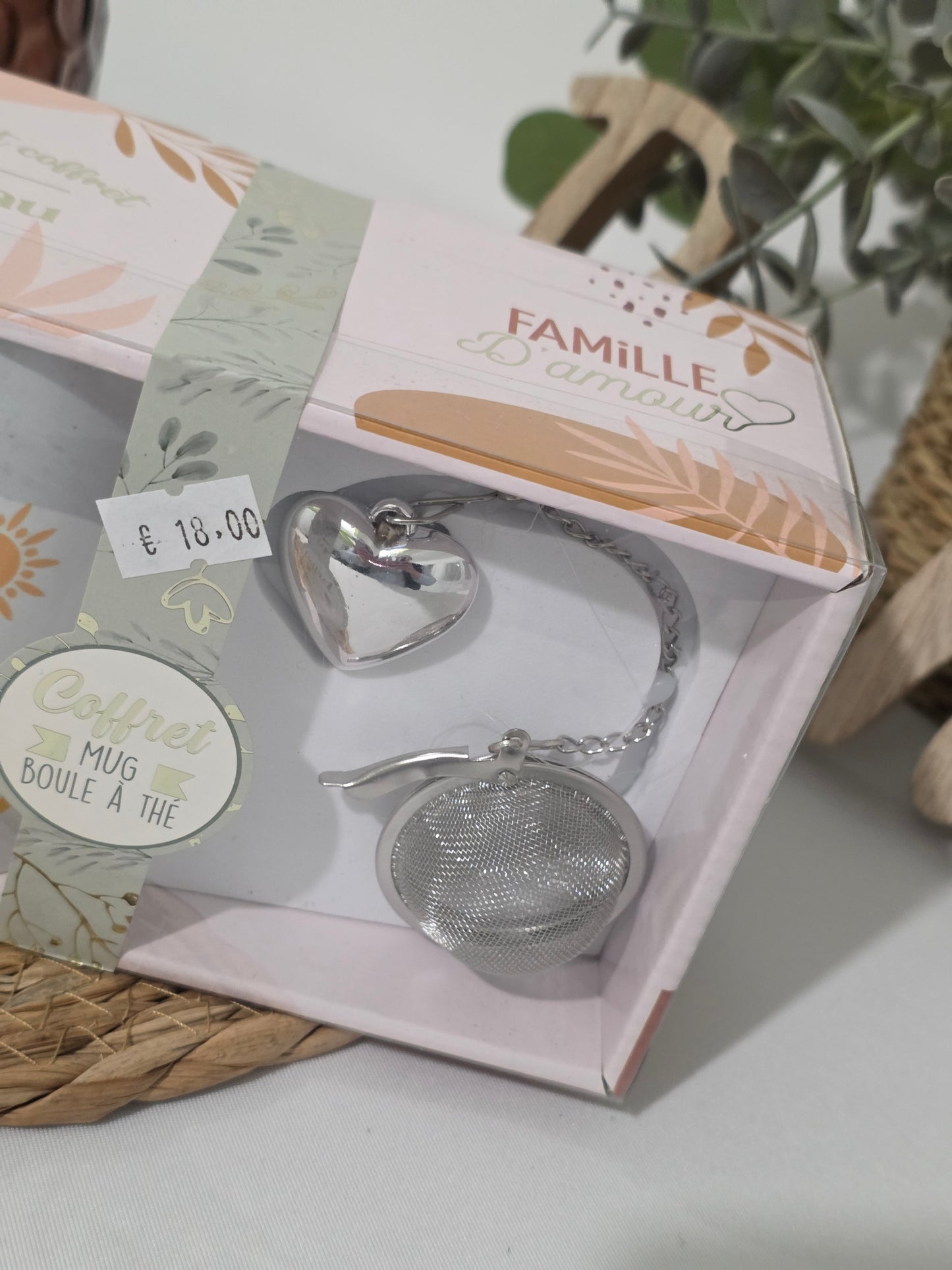 COFFRET MUG BOULE A THE "Thé mon rayon de soleil "