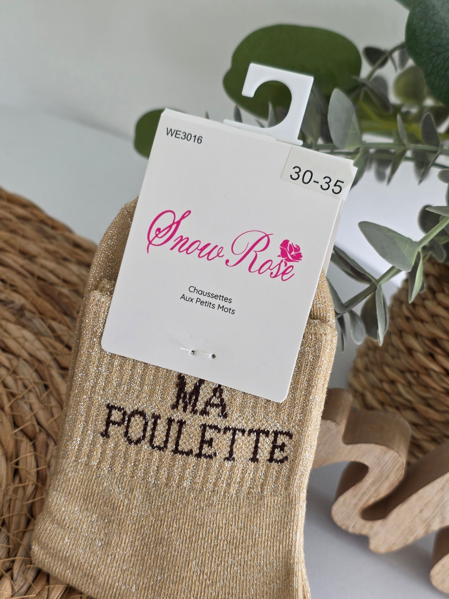 MA POULETTE - Chaussette à Paillette Enfant Beige