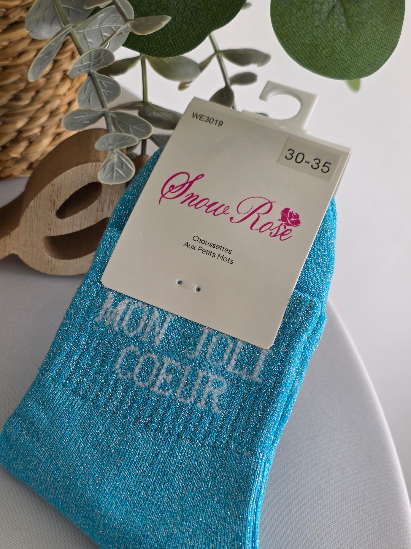 MON JOLI COEUR - Chaussette à Paillette Enfant Bleu