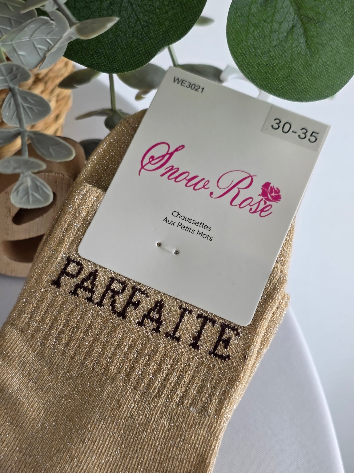 PARFAITE - Chaussette à Paillette Enfant Beige