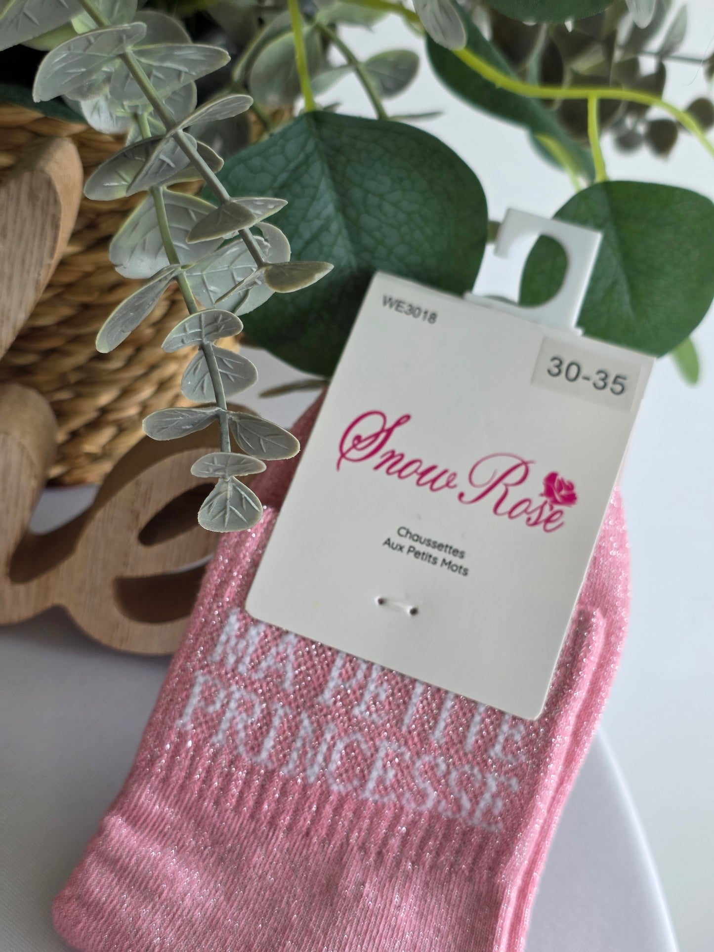 MA PETITE PRINCESSE - Chaussette à Paillette Enfant Rose