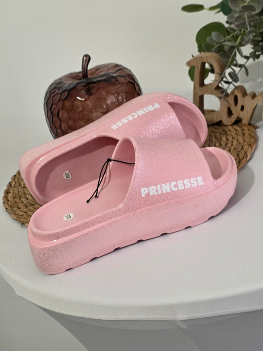 PRINCESSE 39/40 - Claquette à Paillette Rose