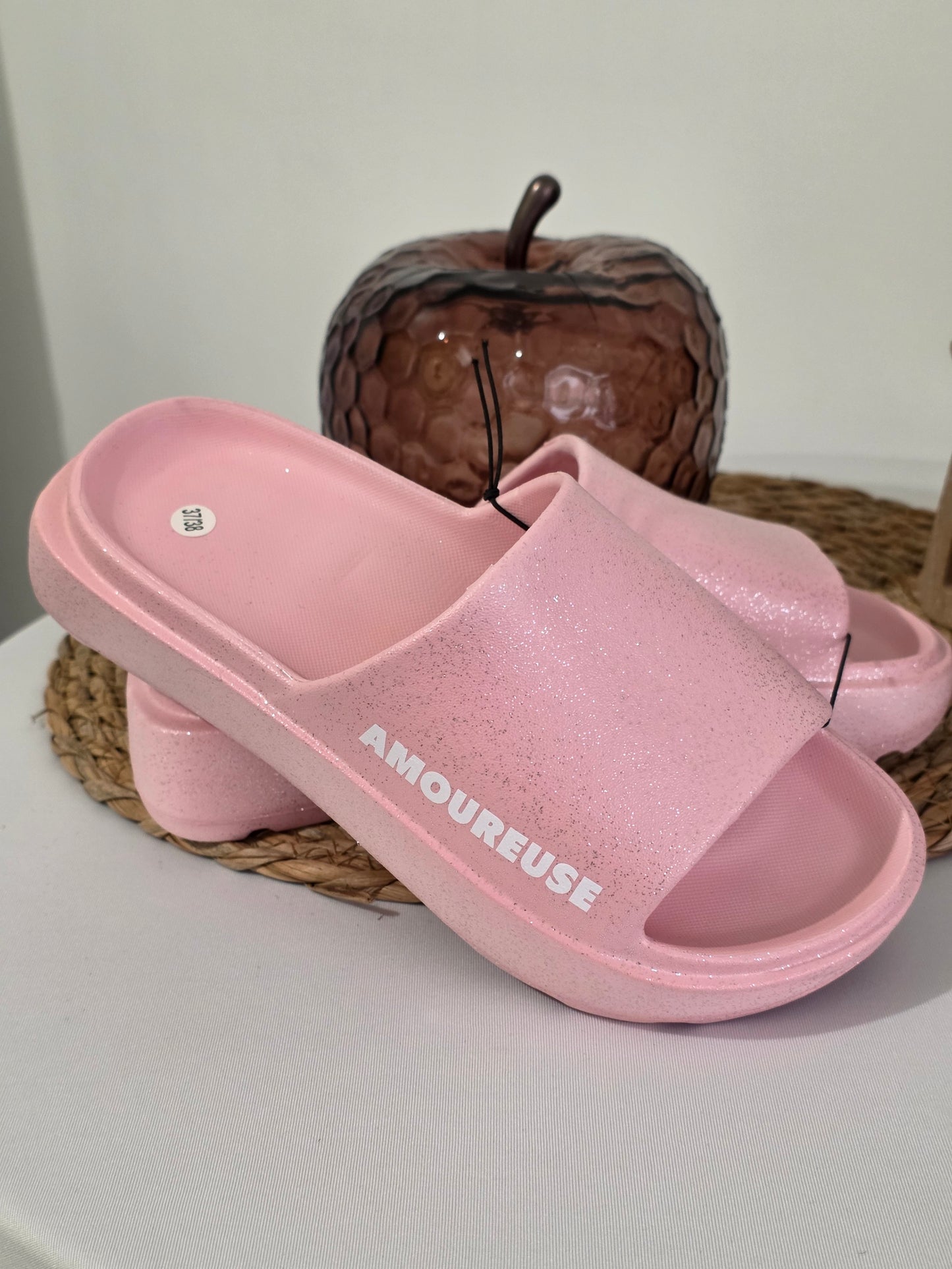 AMOUREUSE 39/40 - Claquette à Paillette Rose
