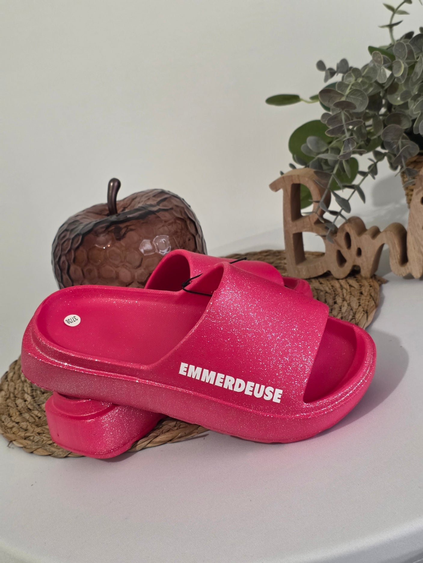 EMMERDEUSE 39/40 - Claquette à Paillette Fuchsia