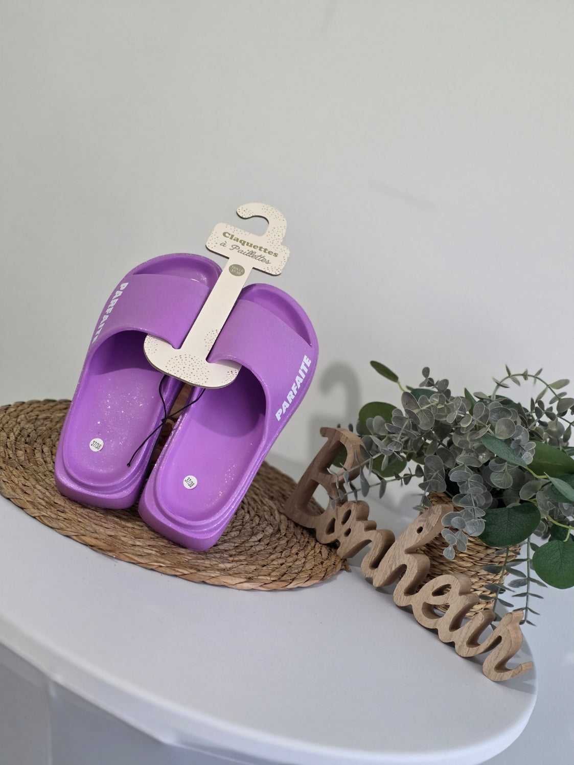 PARFAITE - Claquette à Paillette Lilas