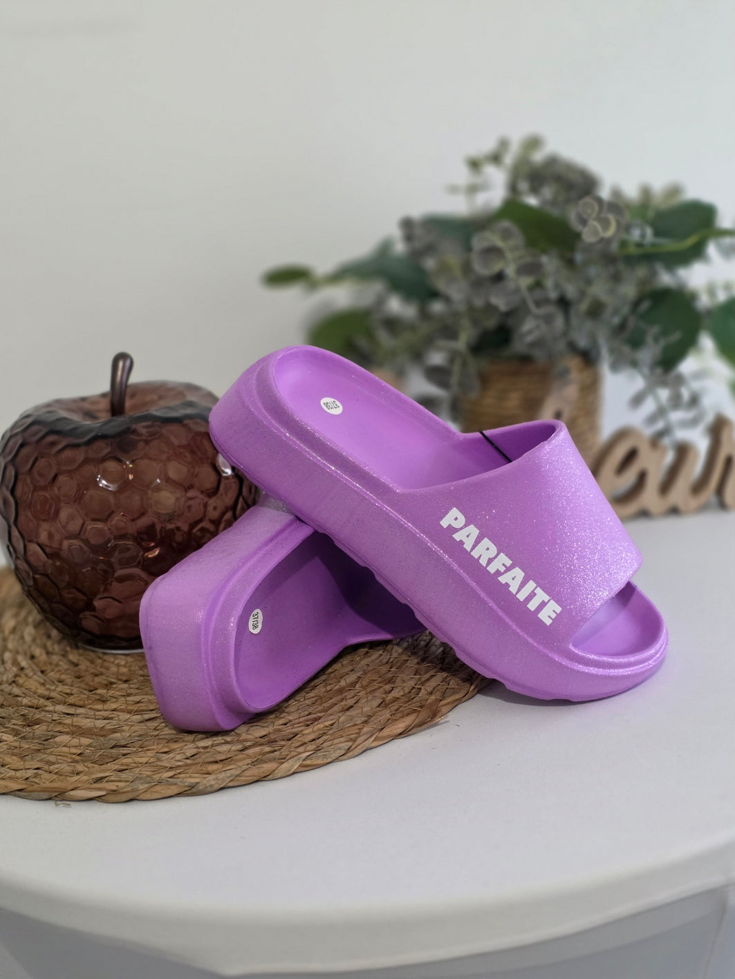 PARFAITE 39/40 - Claquette à Paillette Lilas