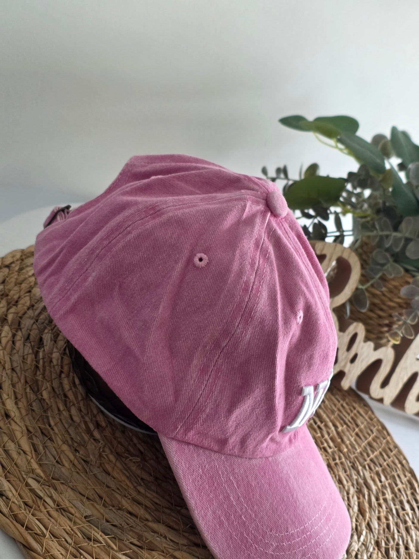 Casquette Féminine Rose Ecusson New York