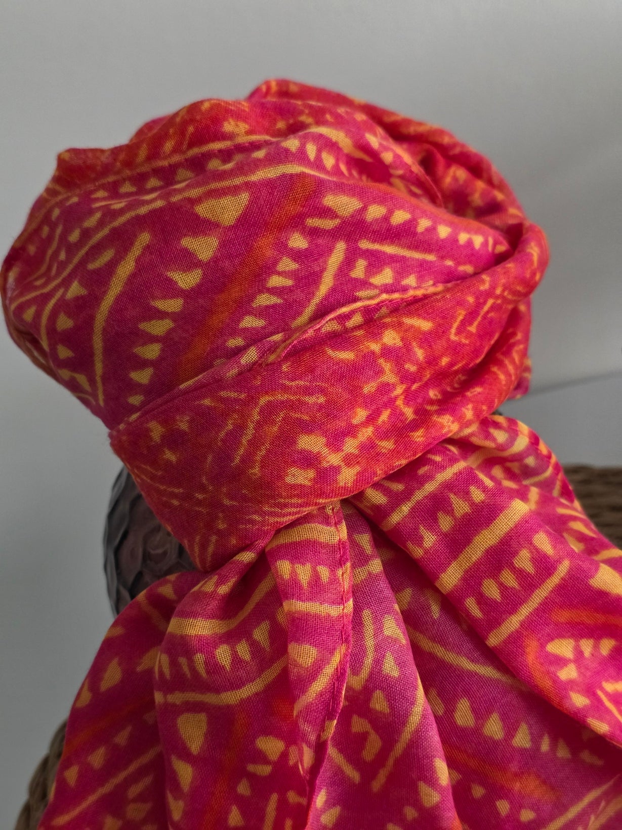 Foulard Femme Printanier Rose Orangé
