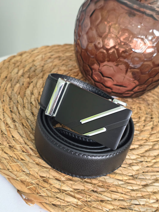 Ceinture Automatique en Cuir Noir