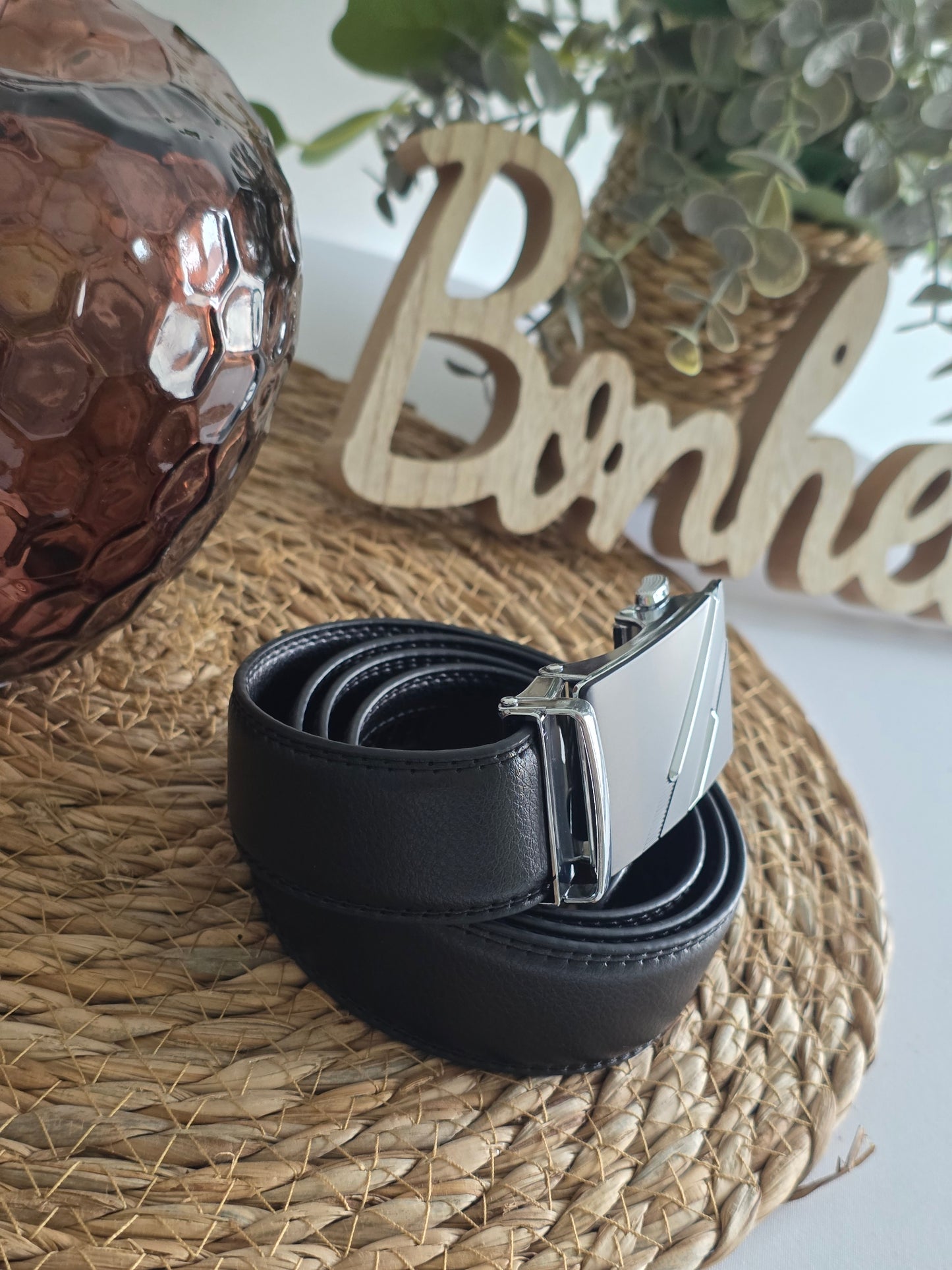 Ceinture Automatique en Cuir Noir
