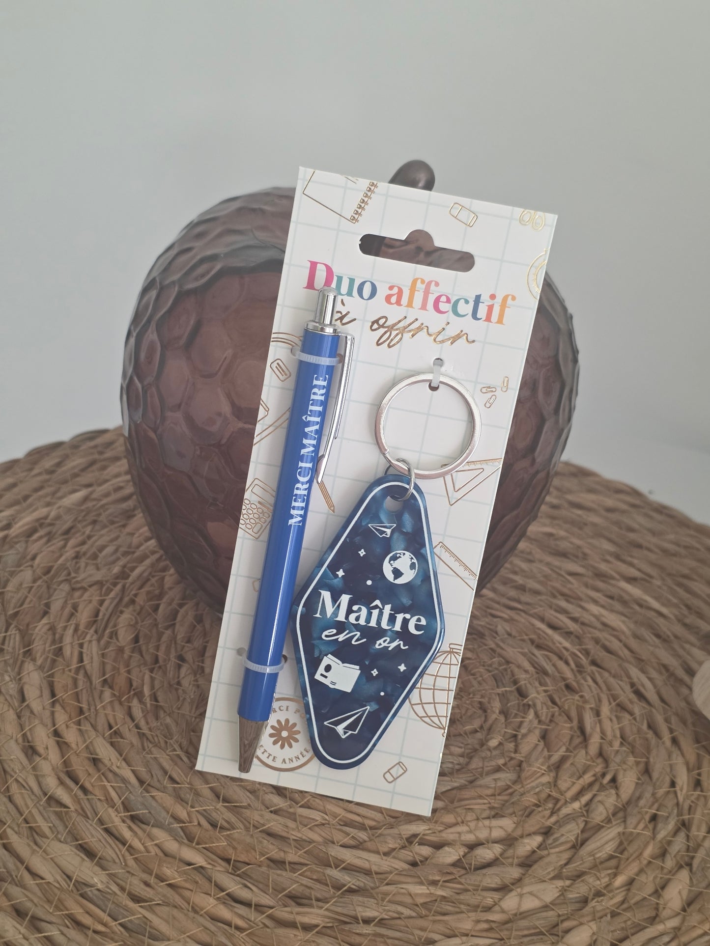 Duo Porte-Clés et Stylo Maître