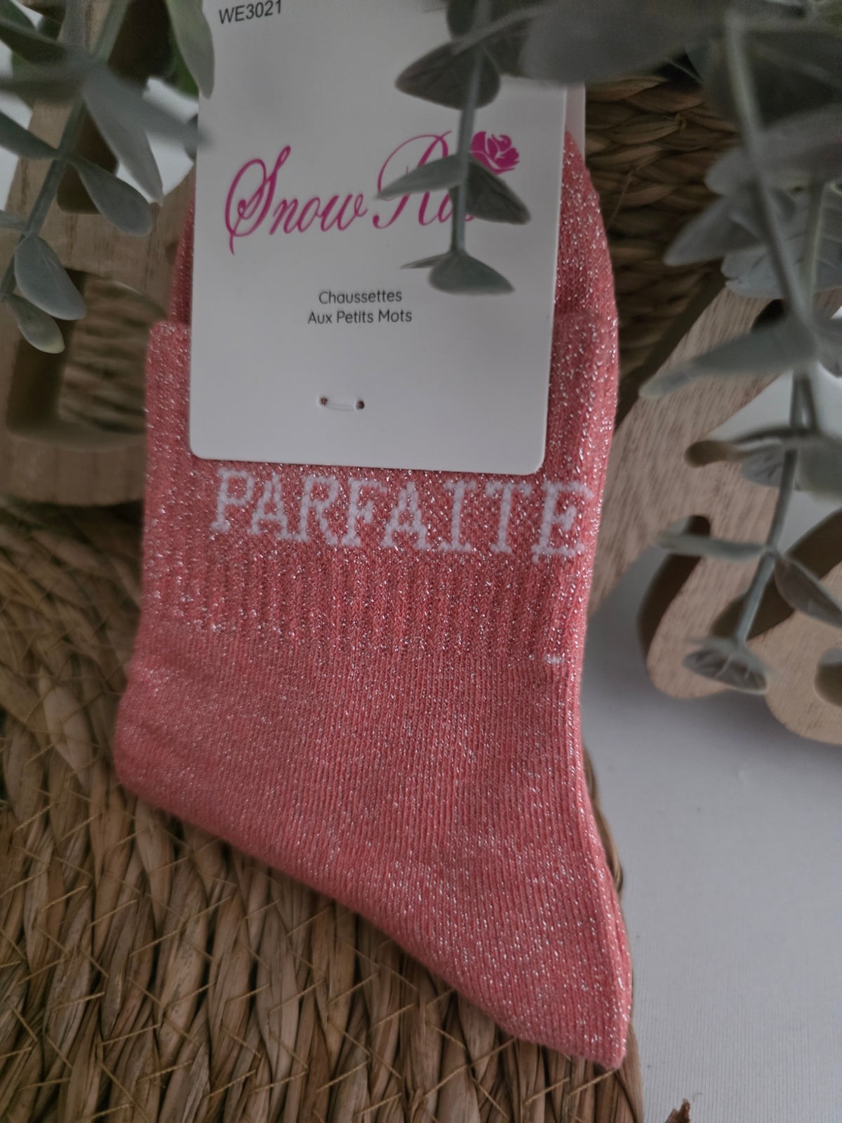 PARFAITE - Chaussette à Paillette Enfant Corail