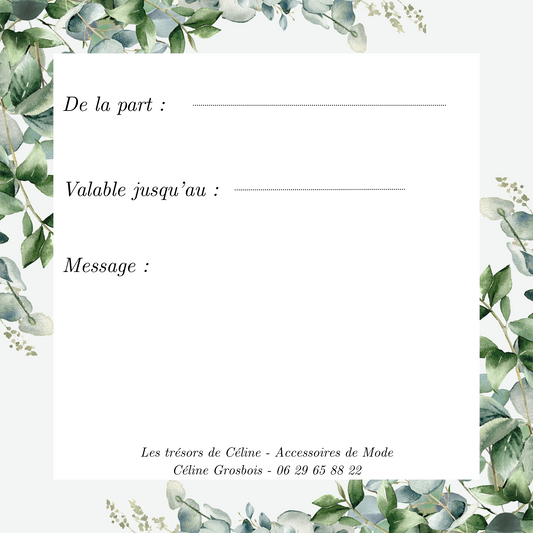 Nos Cartes Cadeaux - Carte Cadeau 100 €