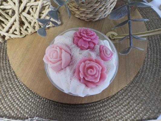 Nos Bougies Gourmandes - Bougie Senteur Rose Vanillée