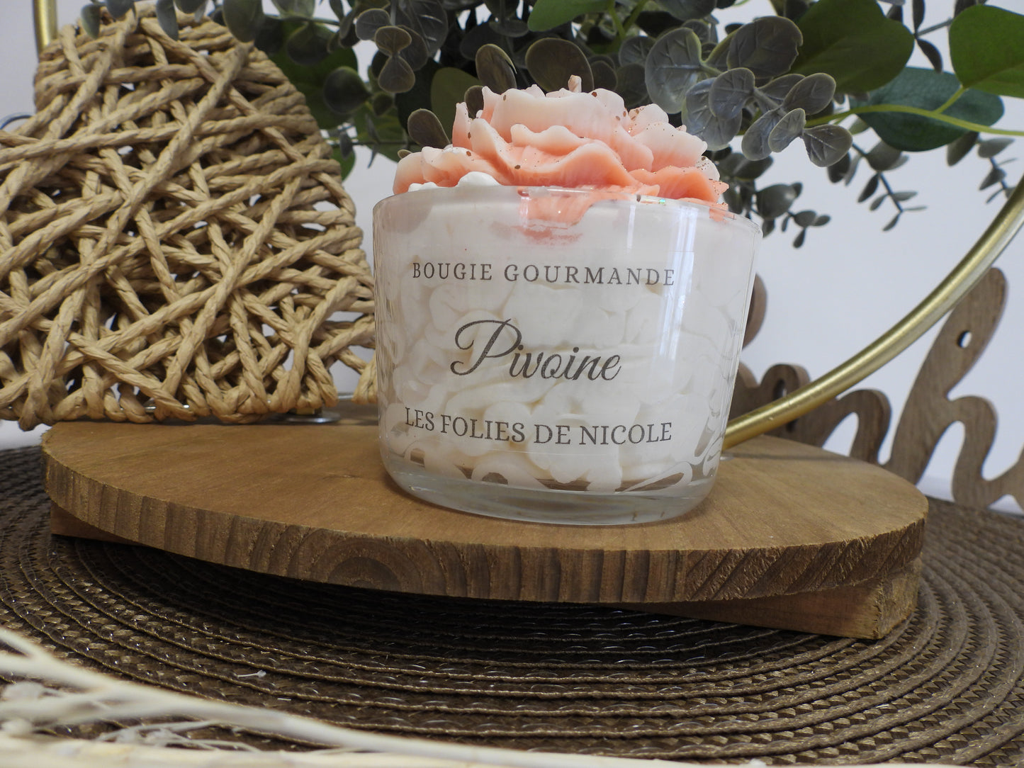 Our Gourmet Candles - Peony Scented Candle