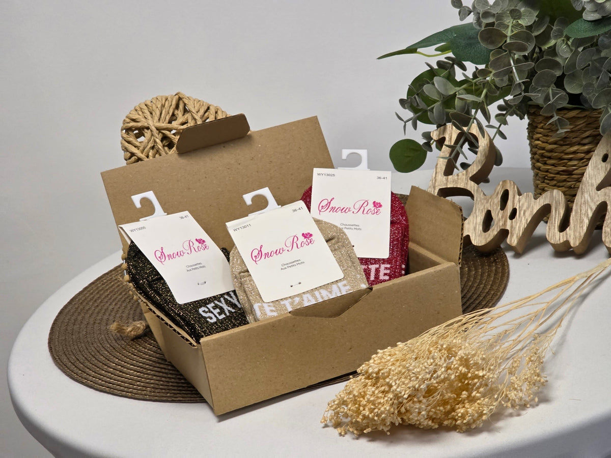 Box Cadeau - Chaussettes Pailletées