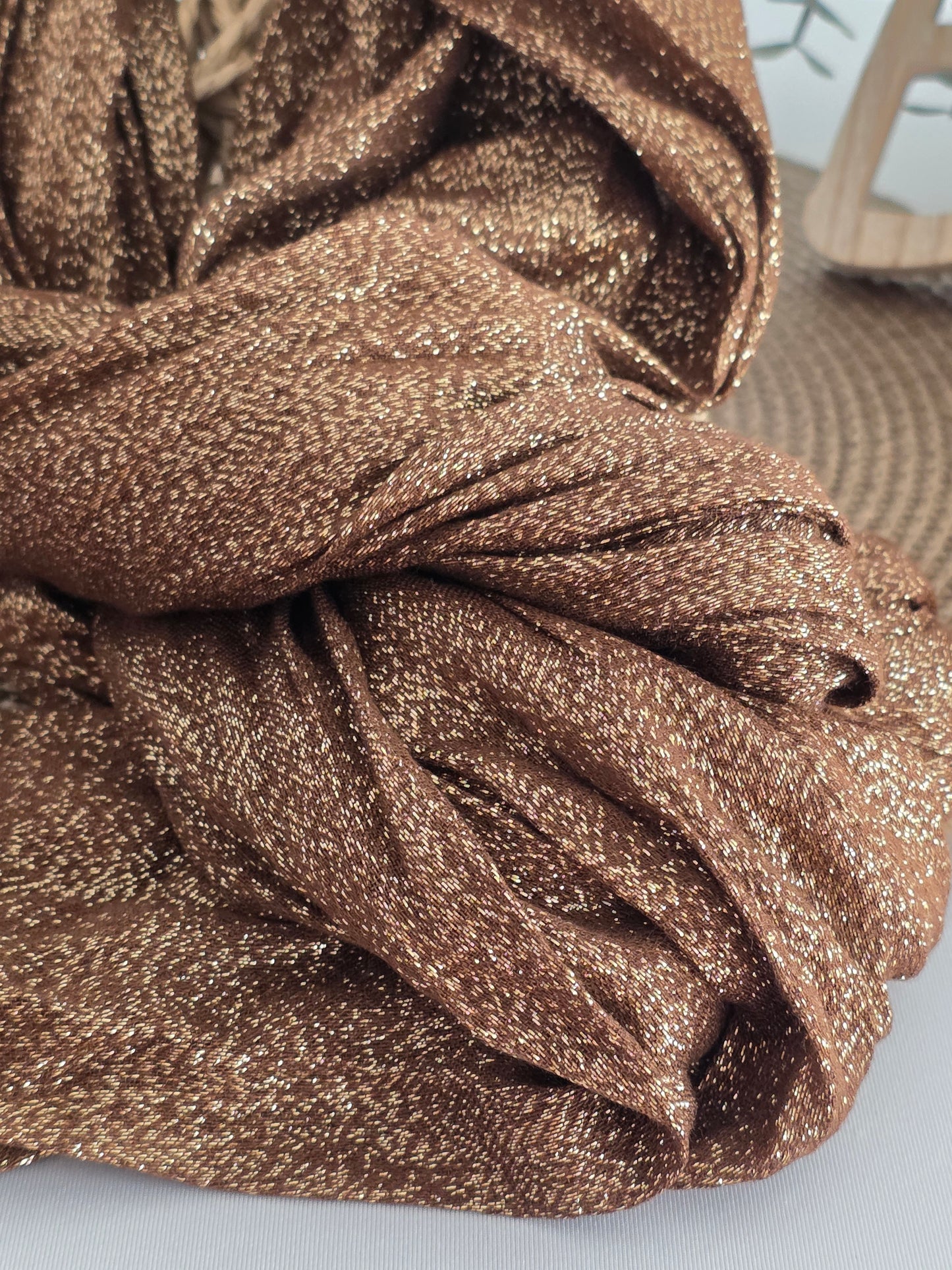 Foulard Femme Automne-Hiver Cuivré Pailletée