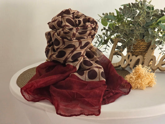 Foulard Femme Automne-Hiver Bordeaux