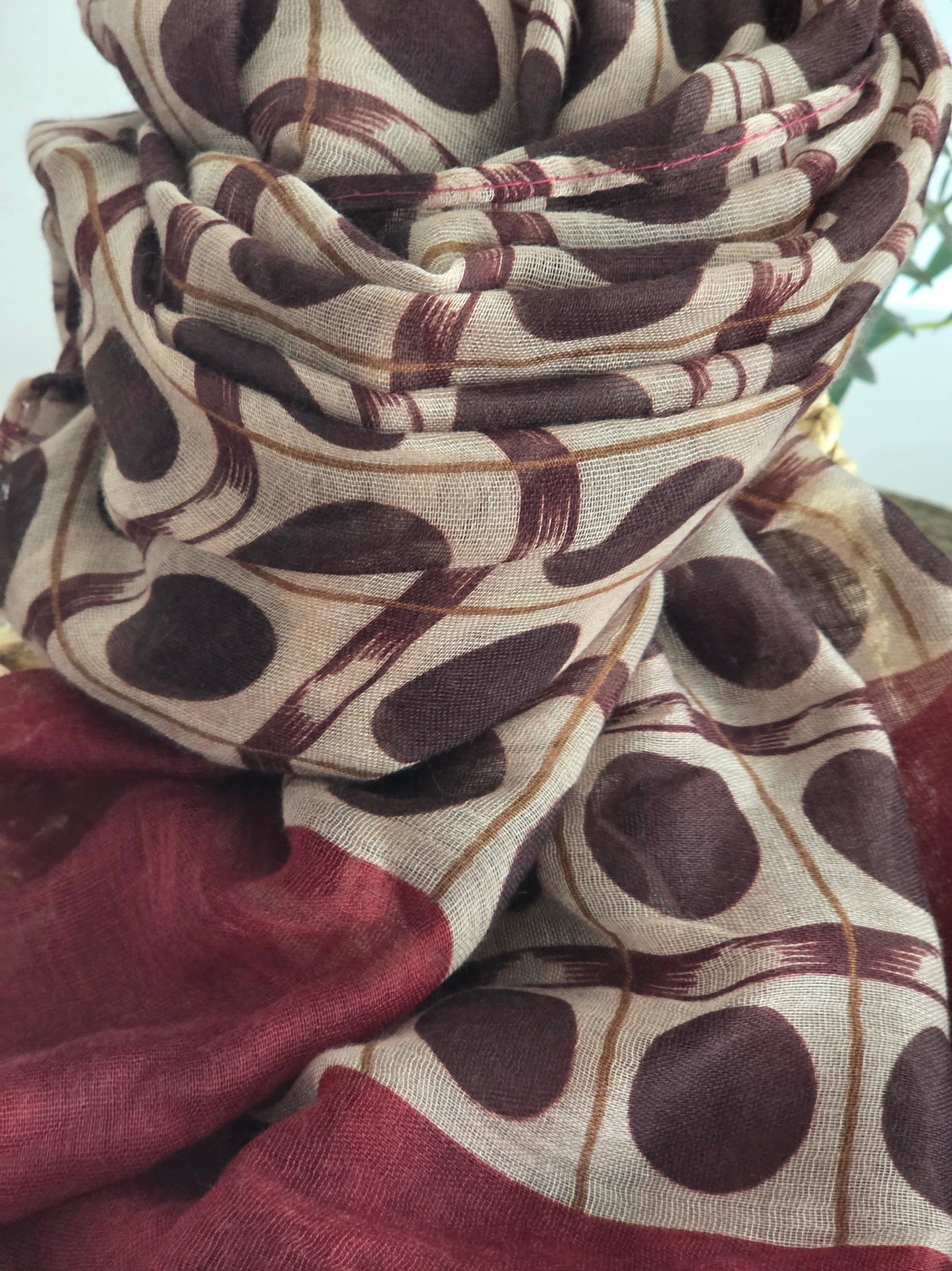 Foulard Femme Automne-Hiver Bordeaux