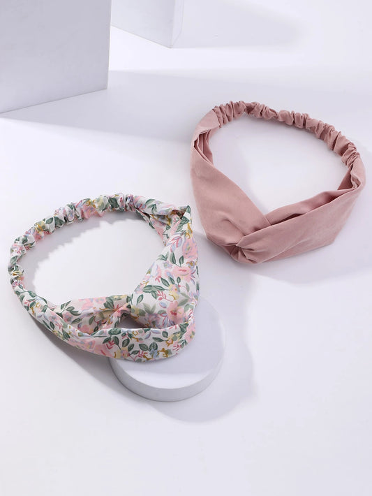 Les Accessoires à Cheveux - Bandeau croisé imprimé floral