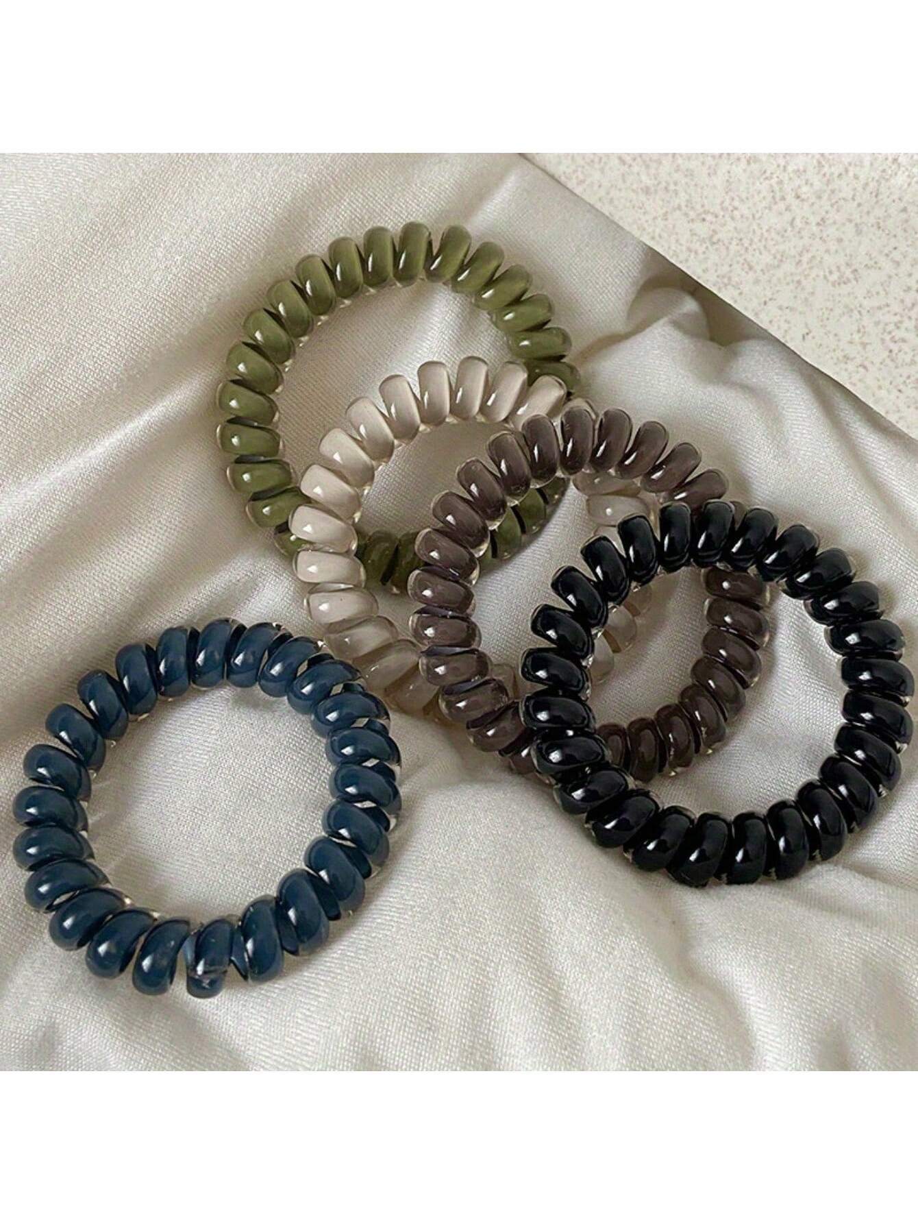 Les Accessoires à Cheveux - Lots de 5 Elastiques Spirales
