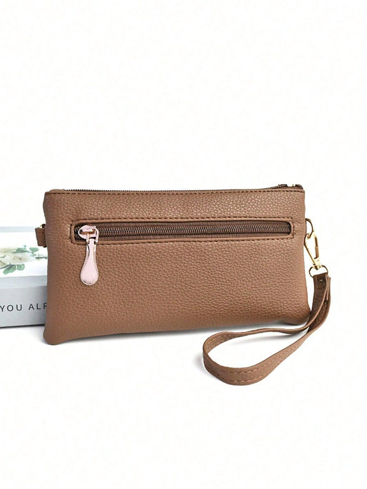 Pochette Célia Taupe