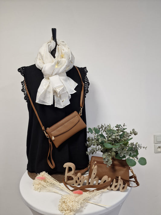 Pochette Célia Taupe