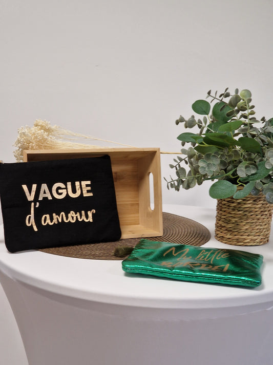 Les Pochettes à Message Noir en Daim