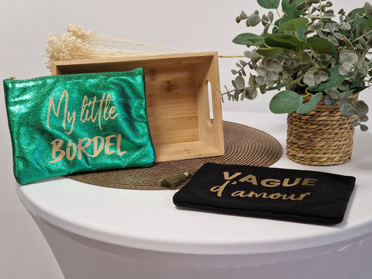 Les pochettes à Message Vert Effet Brillant