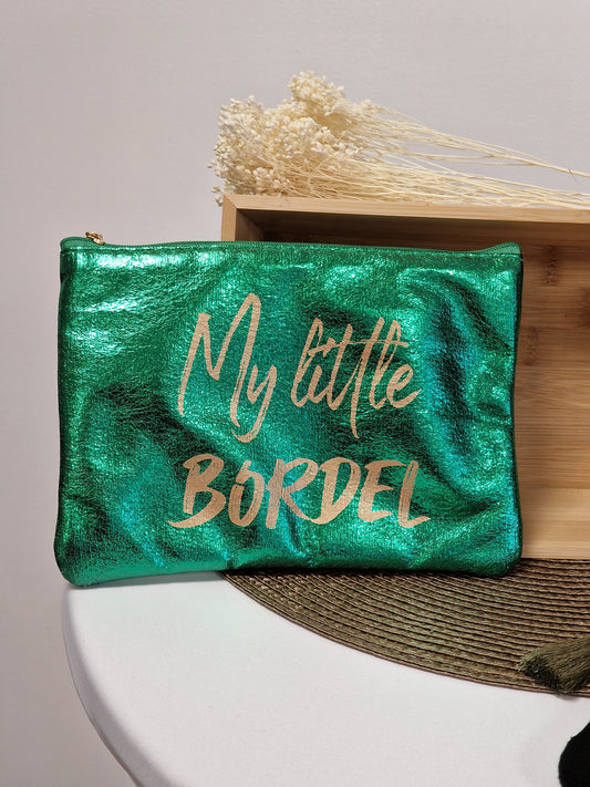 Les pochettes à Message Vert Effet Brillant