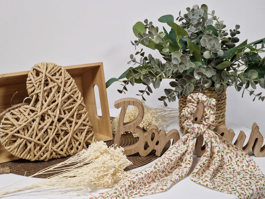 Les Accessoires à  Cheveux - Chouchou Foulard Floral Beige