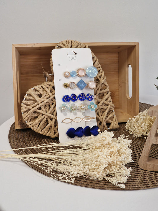 Les Accessoires à Cheveux - Lots Pinces Bleu Azur