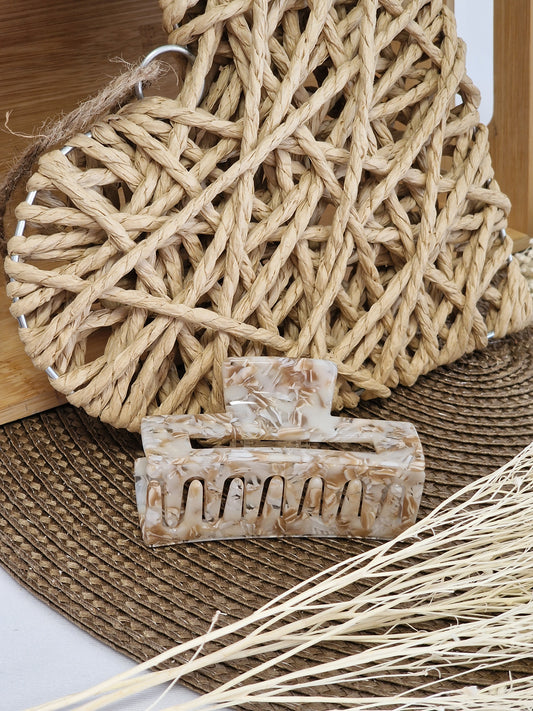 Les Accessoires à Cheveux - Pince à Cheveux Beige Dorée