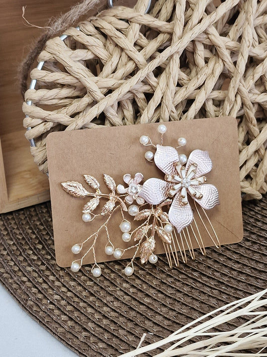 Les Accessoires à Cheveux - Peigne Décoration Florale