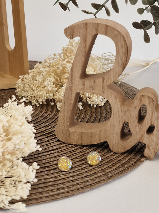 Notre Collection de Bijoux - Boucle d'Oreille Clous Jaune