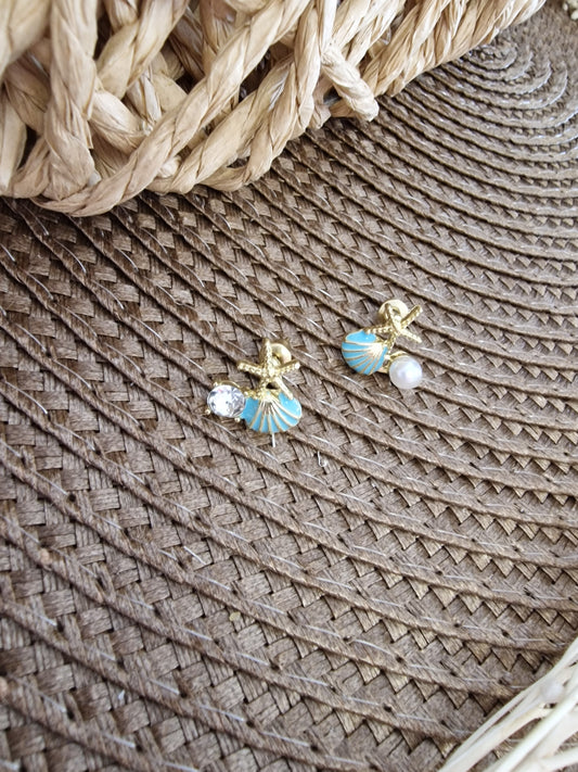 Notre Collection de Bijoux  - Boucle d'Oreille Coquillage