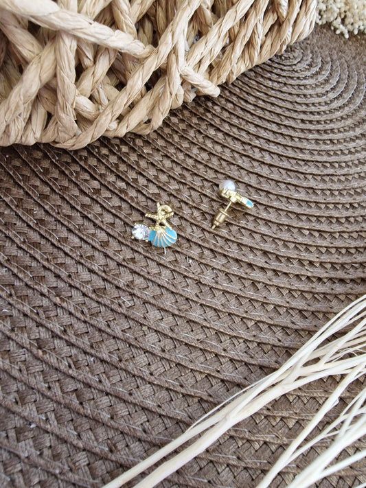 Notre Collection de Bijoux  - Boucle d'Oreille Coquillage