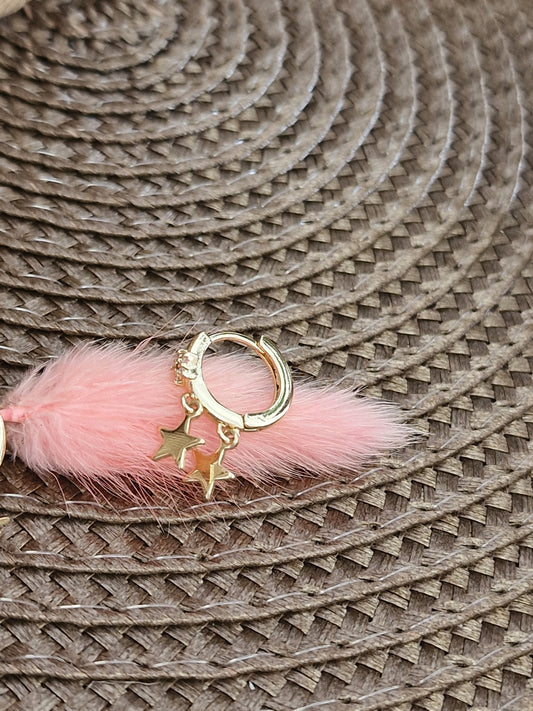 Notre Collection de Bijoux - Boucle d'Oreille Pendante Etoilé