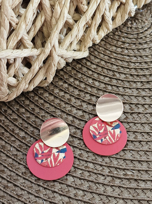 Notre Collection de Bijoux - Boucle d'Oreille Fantaisie Corail