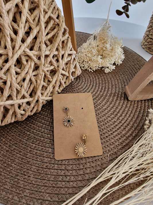 Notre Collection de Bijoux - Boucle d'Oreille Noir Doré