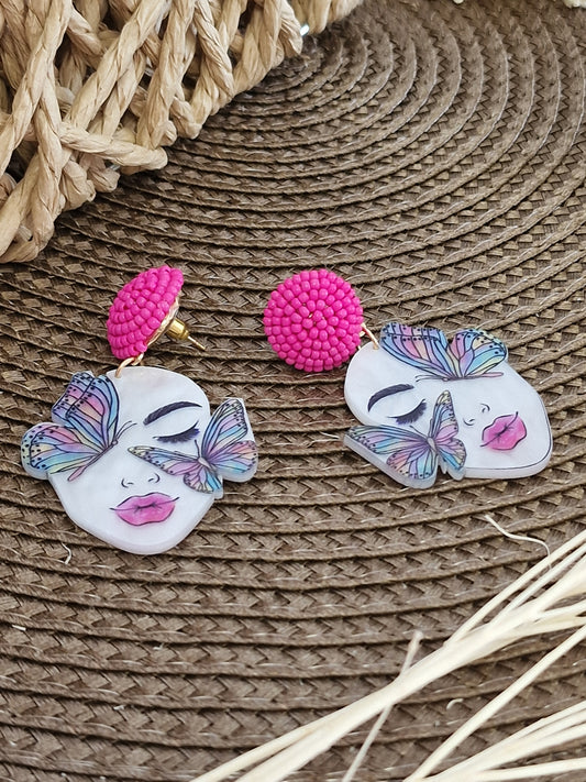 Notre Collection de Bijoux - Boucle d'Oreille Tête Papillon