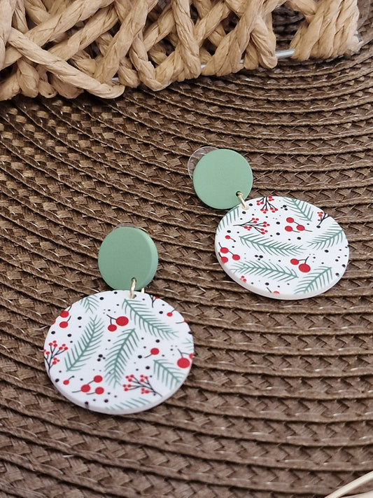 Notre Collection de Bijoux - Boucle d'Oreille Fantaisie Vert d'Eau