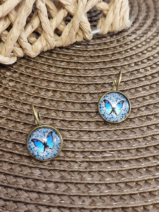 Notre Collection de Bijoux - Boucle d'Oreille Motif Papillon