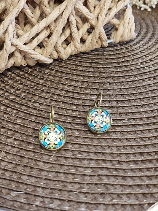 Notre Collection de Bijoux - Boucle d'Oreille Motif Géométrie